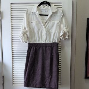 Purple And White Dress